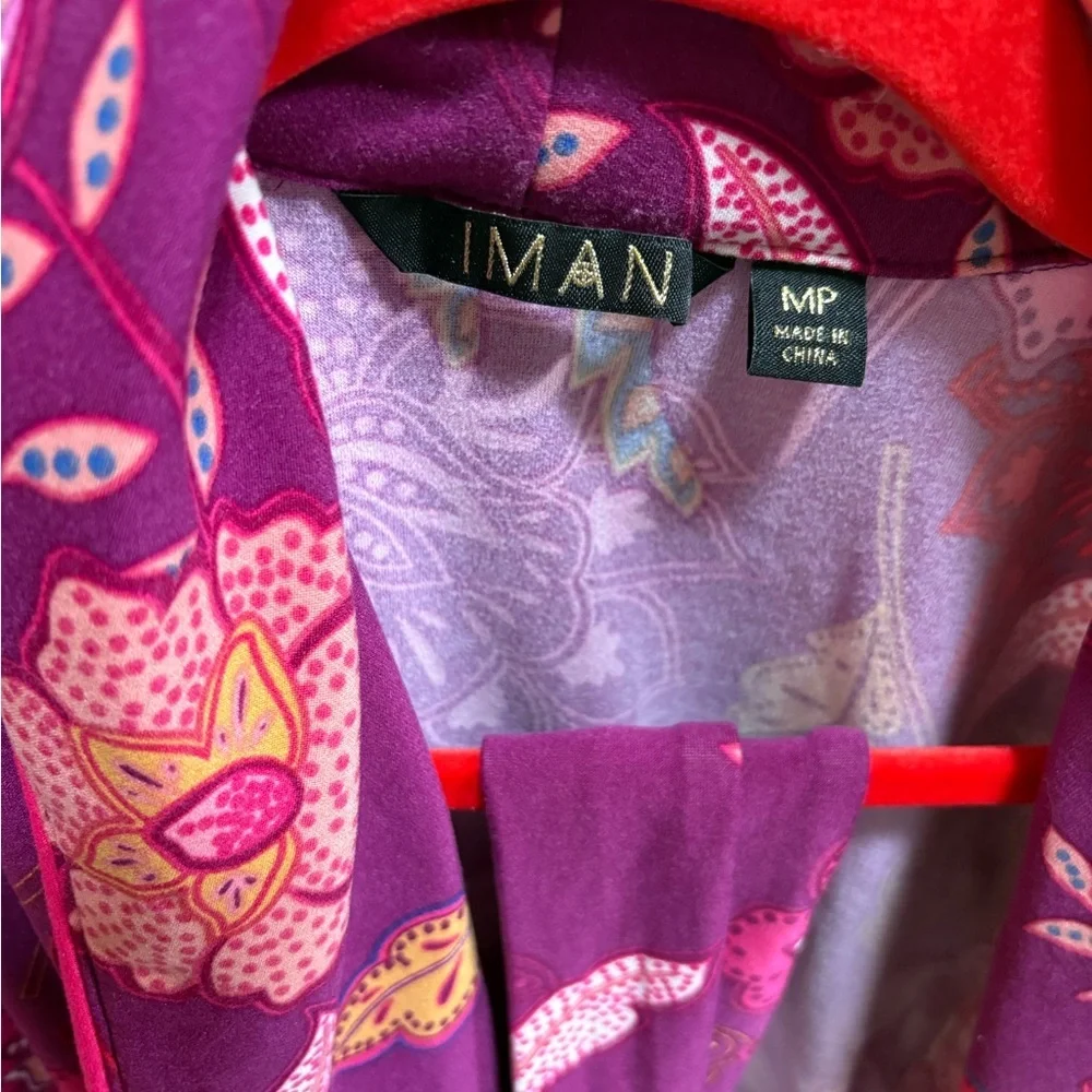 IMAN Purple and Pink Floral Kimono More like a robe